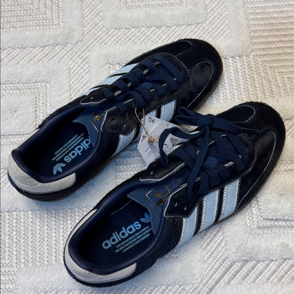 adidas Originals Samba OG sneakers in navy pony hair and light blue - Picture 9 of 9